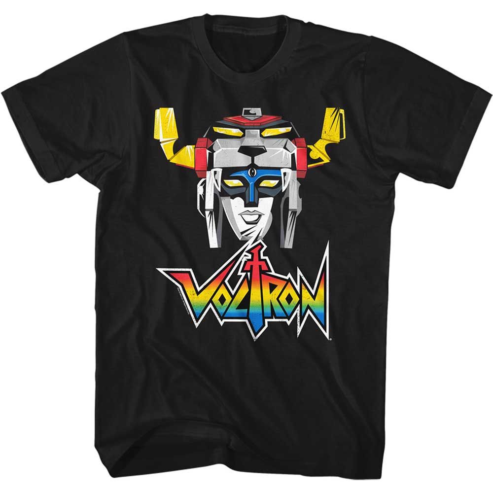 Black Voltron t-shirt featuring a Head design