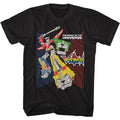Black Voltron t-shirt featuring a Perspective design