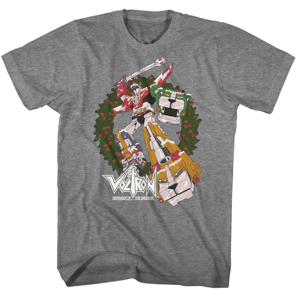 Graphite Voltron t-shirt featuring a Christmas Wreath design