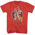 Heather Red Voltron t-shirt featuring a Space Circle design