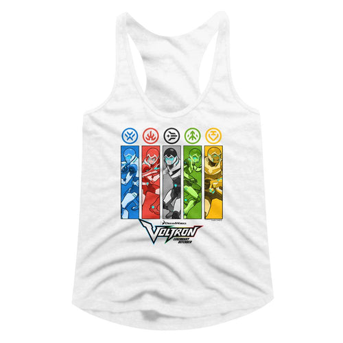 Voltron Ladies Racerback - Rectangles and Icons