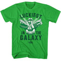 Kelly Green Voltron t-shirt featuring a Luckiest in the Galaxy design