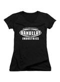 Black Vandelay Industries Logo Juniors V-Neck T-Shirt