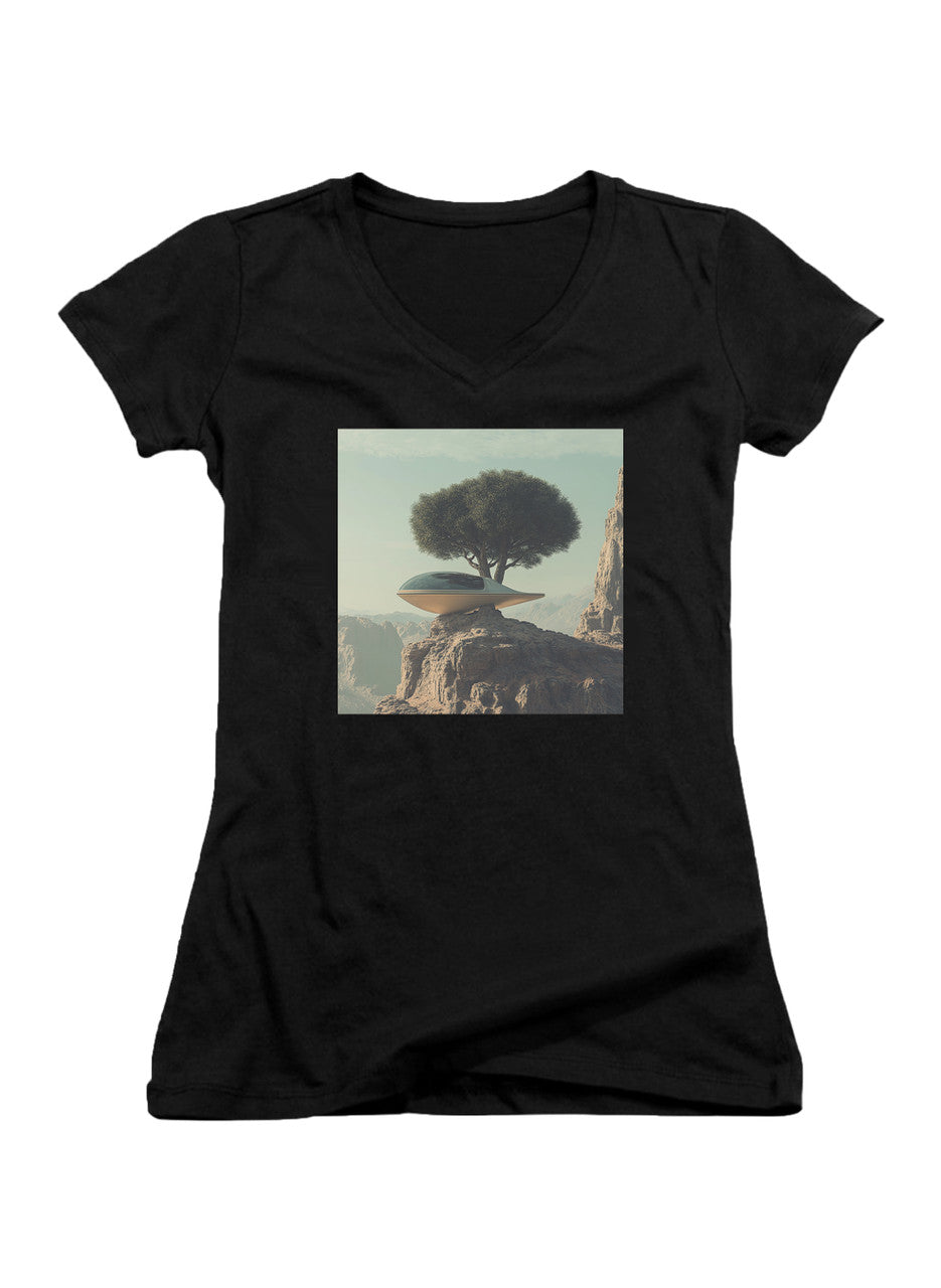 Black Vantage Point Juniors V-Neck T-Shirt