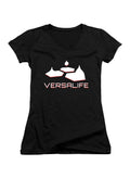 Black Versalive Juniors V-Neck T-Shirt