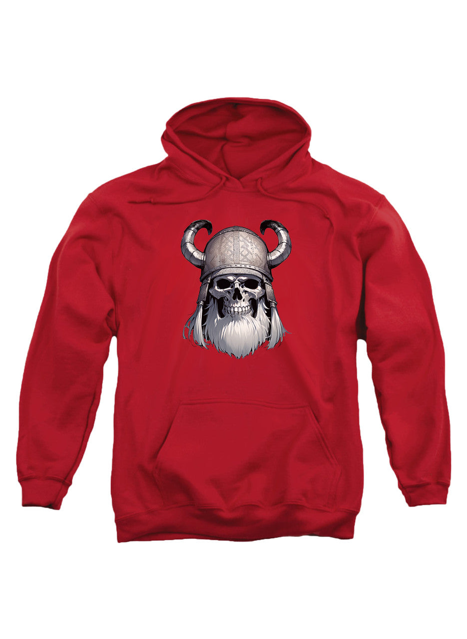 Red Viking Skull Hoodie
