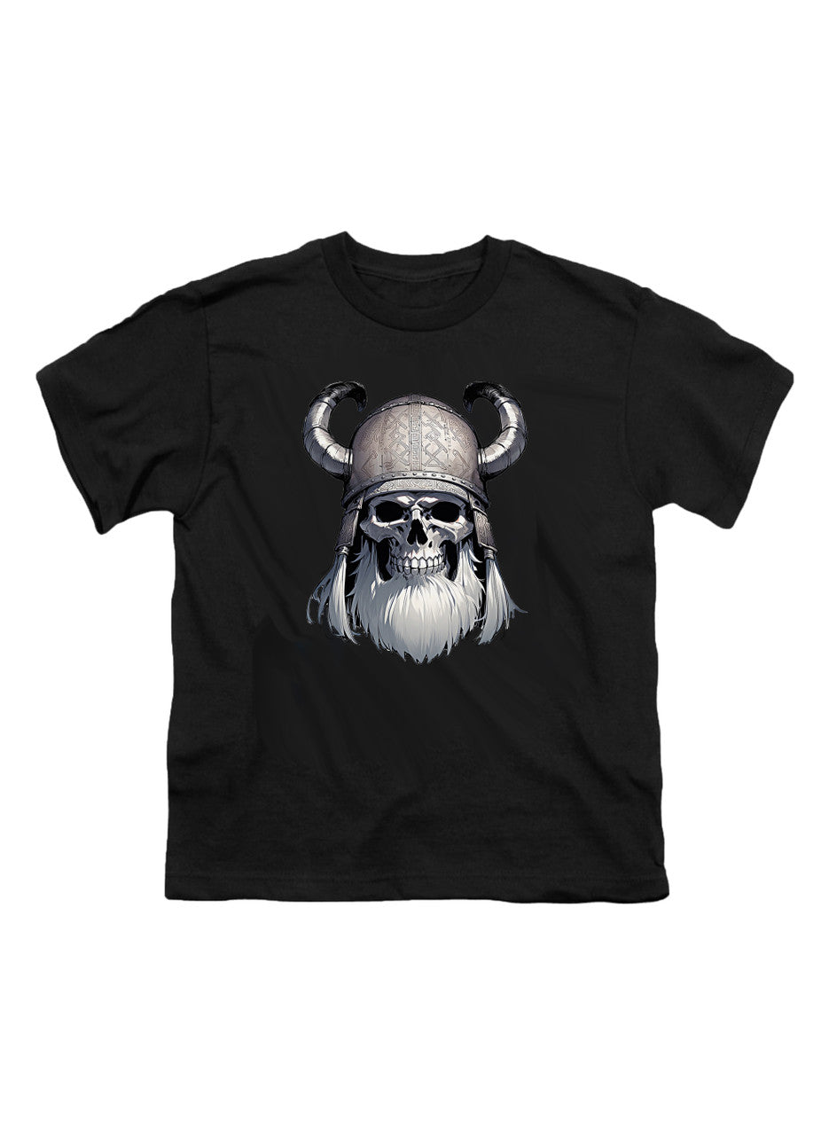 Black Viking Skull Youth/Toddler T-Shirt