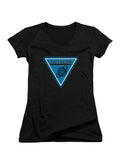 Black Virtucon Logo Juniors V-Neck T-Shirt