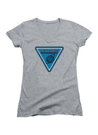 Gray Virtucon Logo Juniors V-Neck T-Shirt