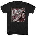 Black Warrant t-shirt featuring a Louder Harder Faster design