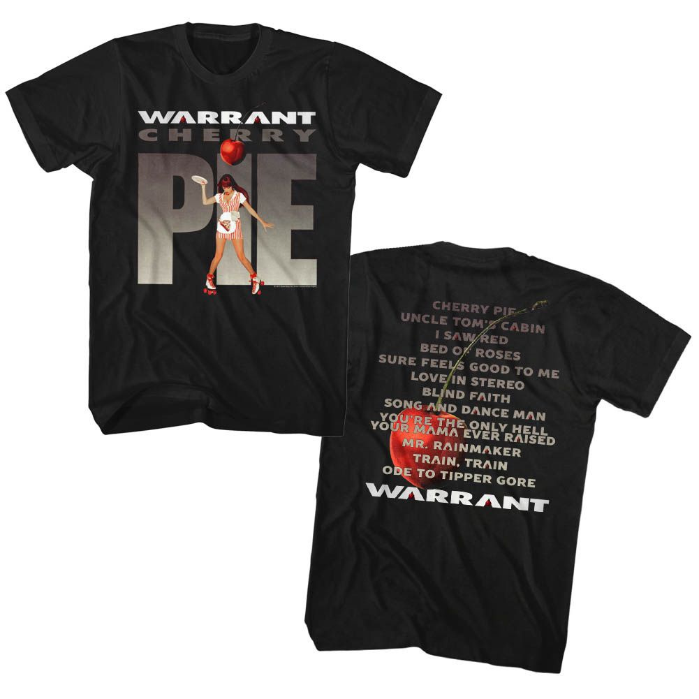Black Warrant t-shirt featuring a Cherry Pie Album design