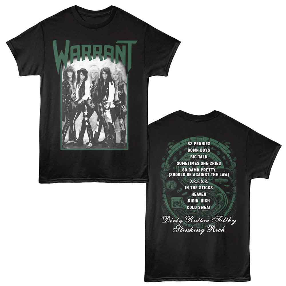 Black Warrant t-shirt featuring a DRFSR Alternate design