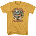 Ginger Woodstock t-shirt featuring a Peace Love Music design