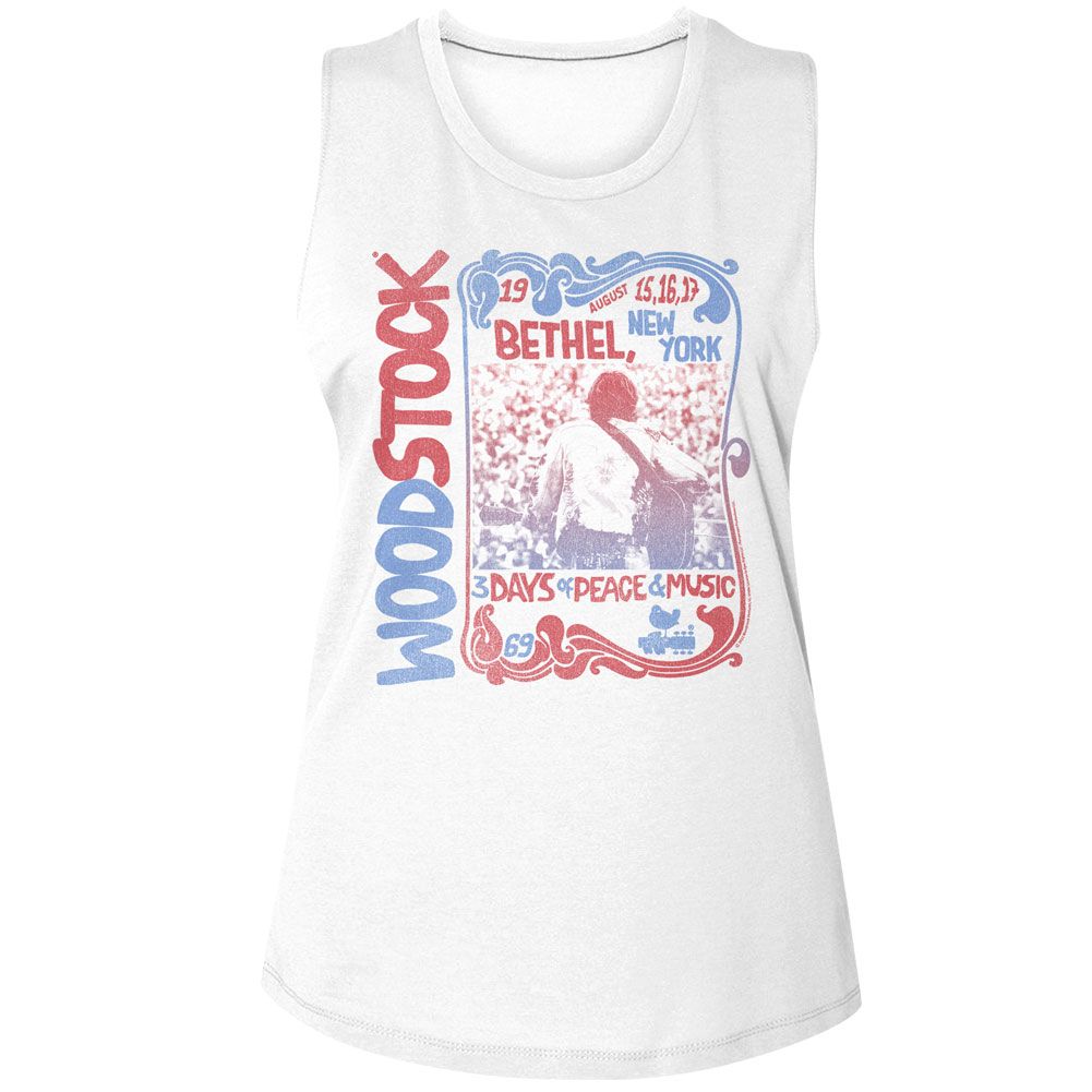 Woodstock Ladies Muscle Tank - Nouveau Border