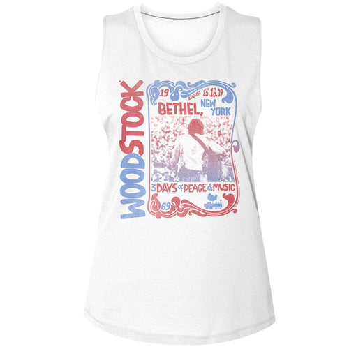 Woodstock Ladies Muscle Tank - Nouveau Border