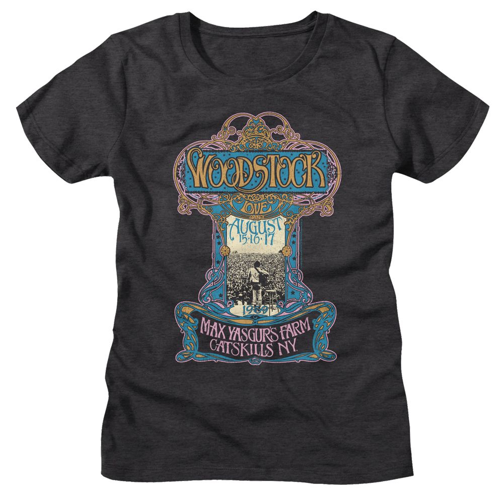 Woodstock Ladies T-Shirt - Nouveau Poster