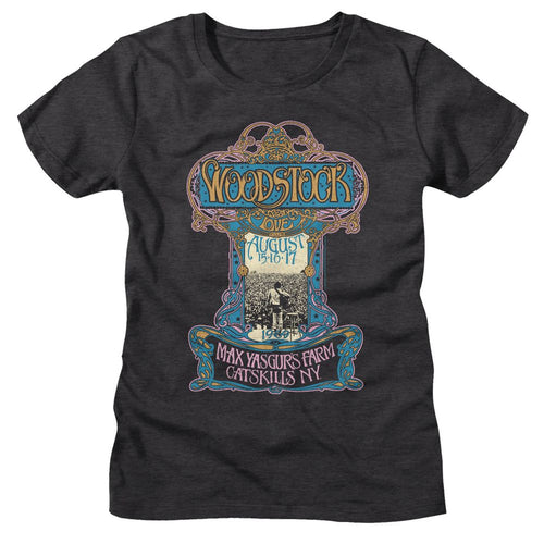 Woodstock Ladies T-Shirt - Nouveau Poster