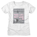 Woodstock Ladies T-Shirt - Make Love Not War Poster