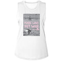 Woodstock Ladies Muscle Tank - Make Love Not War Poster