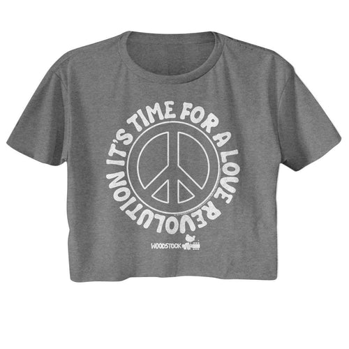 Woodstock Ladies Crop Top - Love Revolution