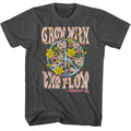 Smoke Woodstock t-shirt featuring a Grow with the Flow Peace design