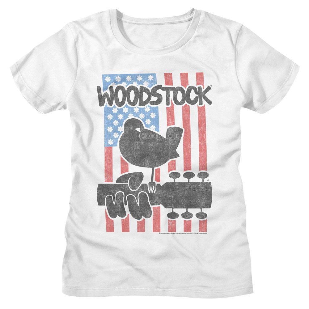 Woodstock Ladies T-Shirt - Flower Flag