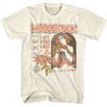 Natural Woodstock t-shirt featuring a Hippie Flower Girl design