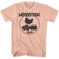 Peach Woodstock t-shirt featuring a Logo 1969 design