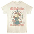 Natural Woodstock t-shirt featuring a Sun Flowers Guitar design