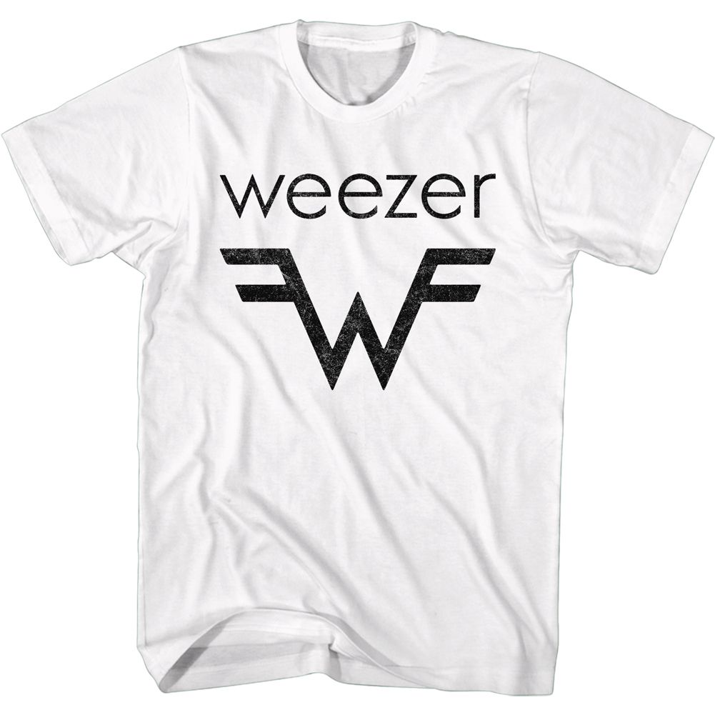 White Weezer t-shirt featuring a W Logo design