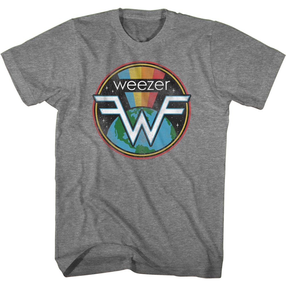Graphite Weezer t-shirt featuring a Space Weez design