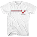 White Weezer t-shirt featuring a W Streak design