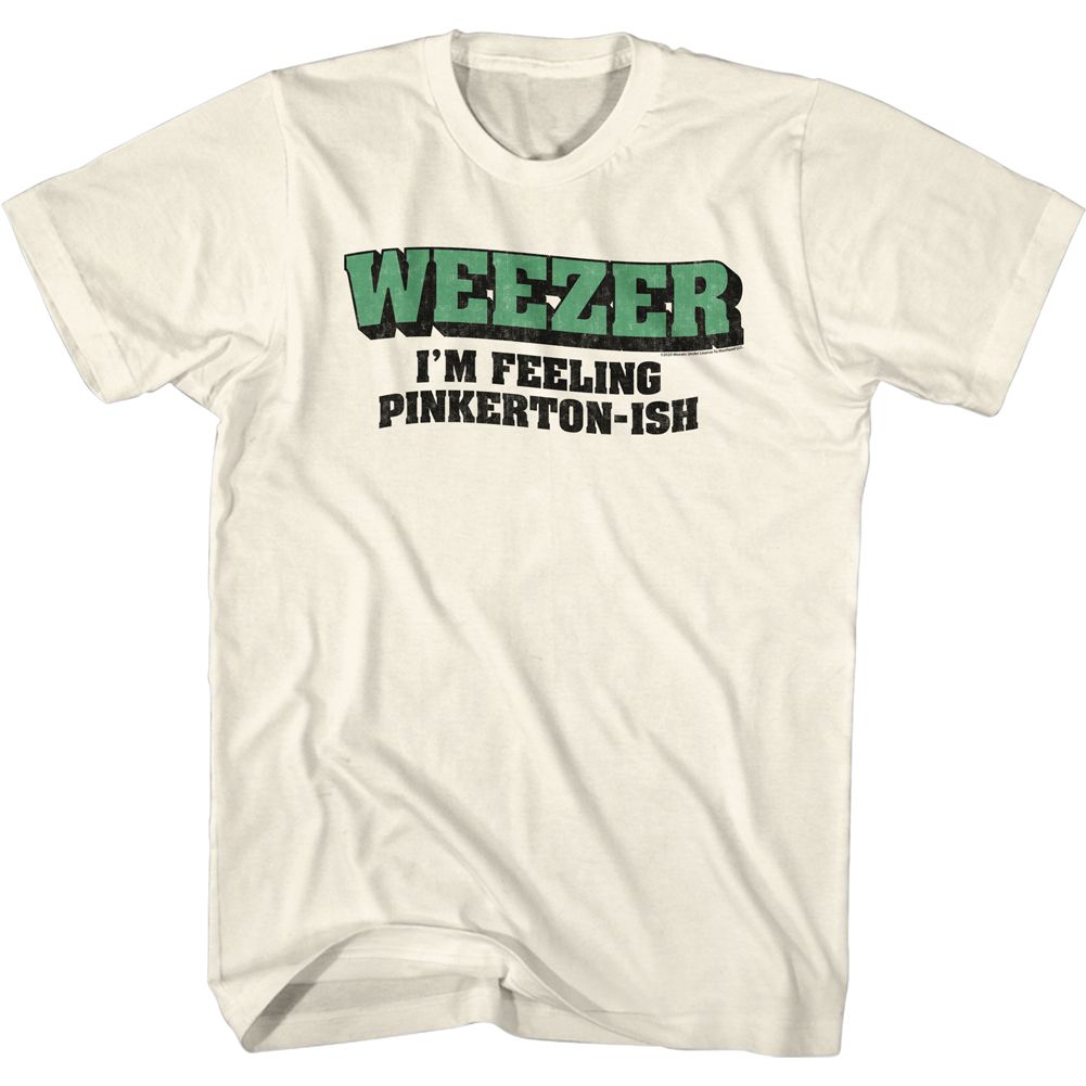 Natural Weezer t-shirt featuring a Pinkerton design