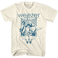 Natural Weezer t-shirt featuring a Blue Checkered Box design