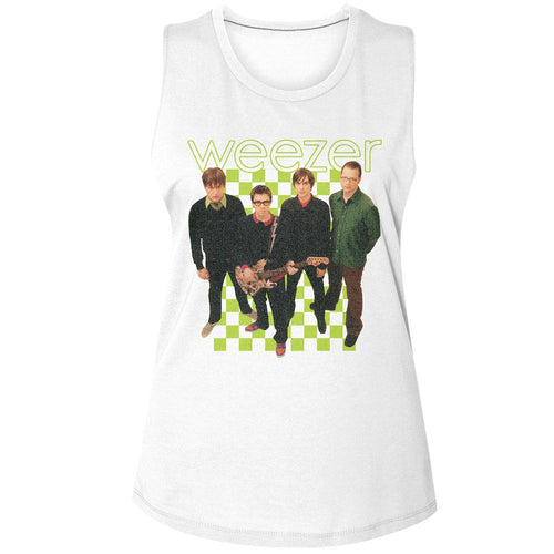Weezer Ladies Muscle Tank - 2001 Lineup