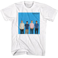White Weezer t-shirt featuring a Debut Album design