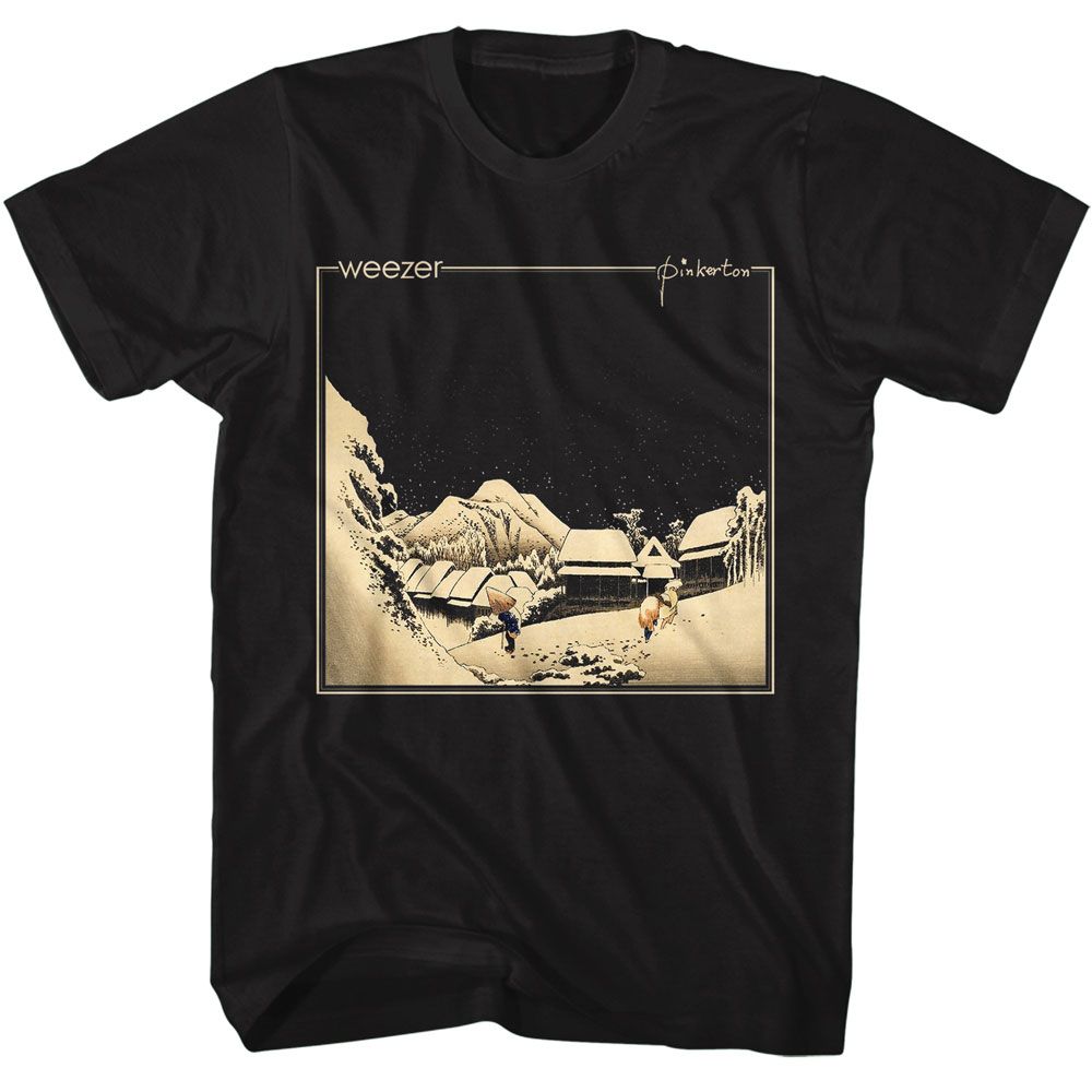 Black Weezer t-shirt featuring a Pinkerton Cover design
