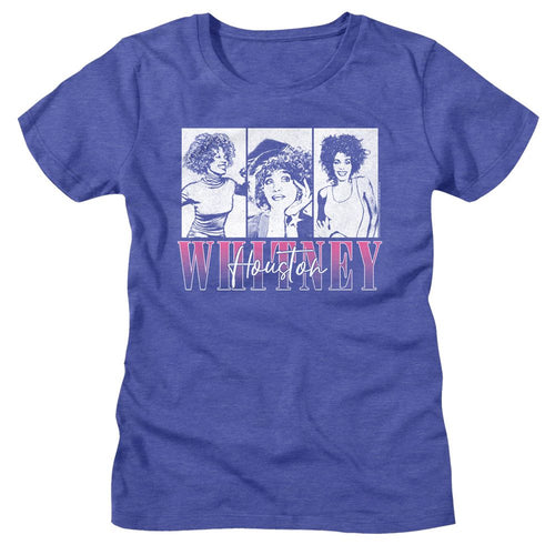 Whitney Houston Ladies T-Shirt - Three Rectangles