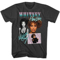 Smoke Whitney Houston t-shirt featuring a Collage design