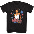 Black Whitney Houston t-shirt featuring a Star Shine design