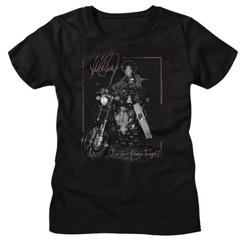 Whitney Houston Ladies T-Shirt - Motorcycle