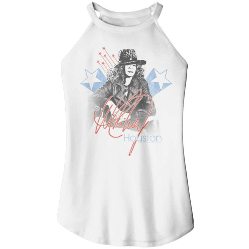 Whitney Houston Ladies Rocker Tank - Americana