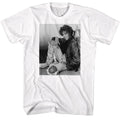White Whitney Houston t-shirt featuring a Brick Wall design