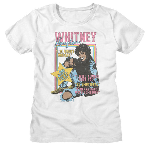 Whitney Houston Ladies T-Shirt - One Night Only
