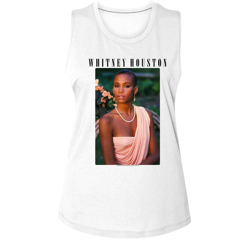 Whitney Houston Ladies Muscle Tank - Photo and Logo