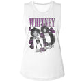 Whitney Houston Ladies Muscle Tank - Orchid Collage