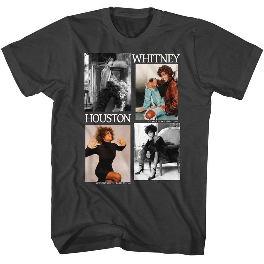 Smoke Whitney Houston t-shirt featuring a Photo Blocks design