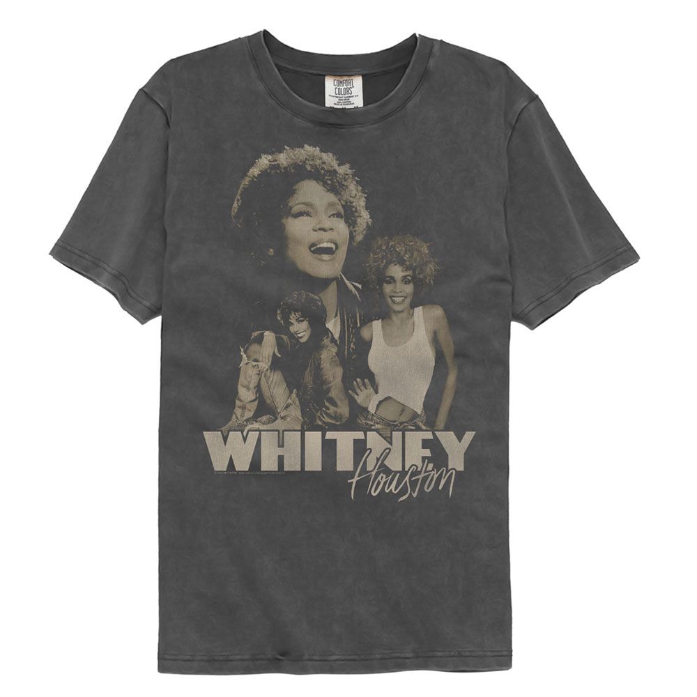 Whitney Houston Comfort Colors T-Shirt - Three Images