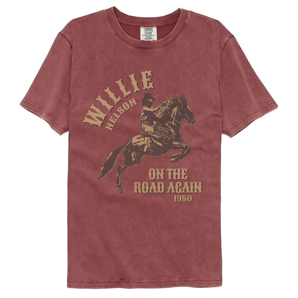 Willie Nelson Comfort Colors T-Shirt - On The Road Again