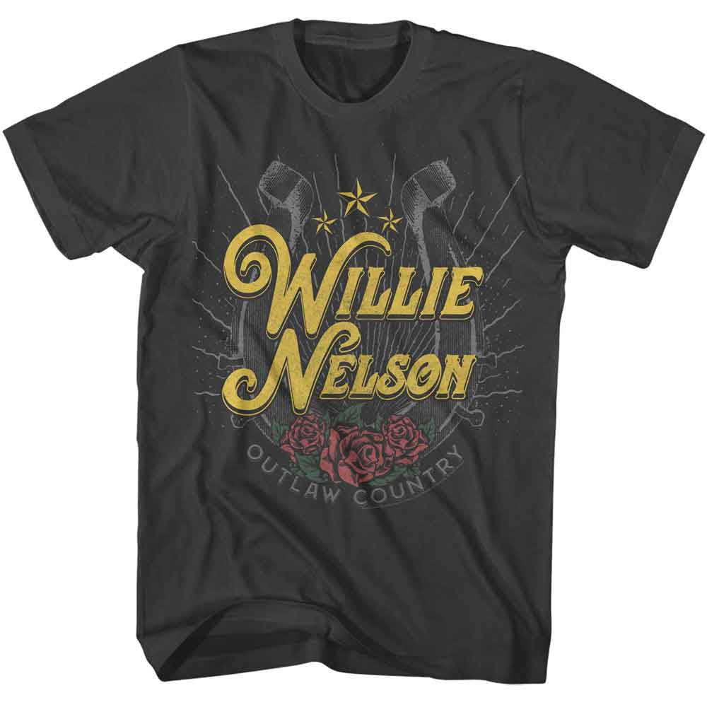 Smoke Willie Nelson t-shirt featuring a Horseshoe design